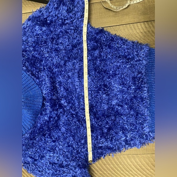 Sideffects blue vintage shaggy turtleneck sweater with elastic waistband - Picture 5 of 7
